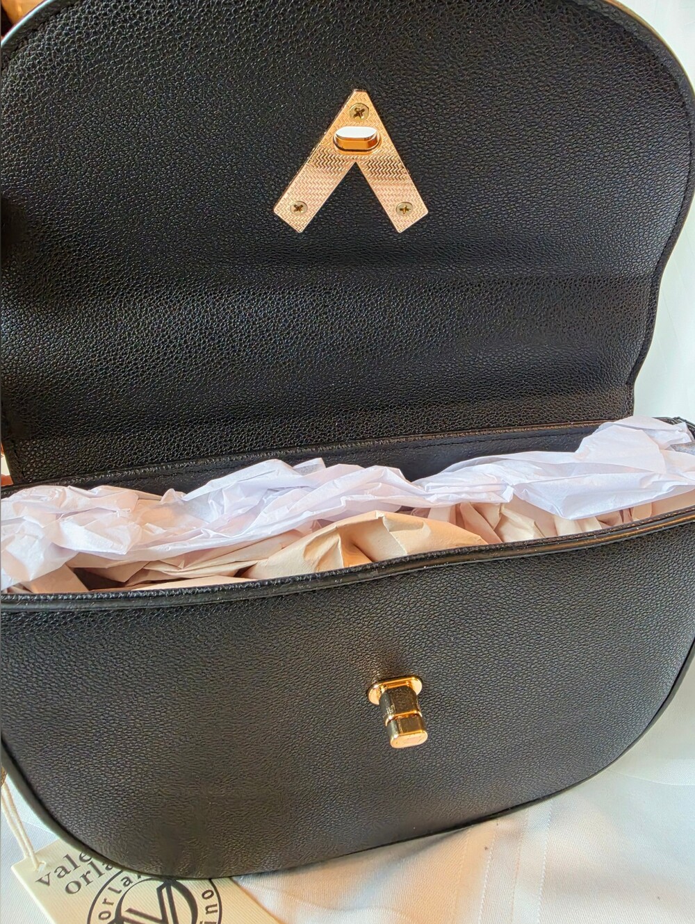 Valentino Orlandi Vegan Leather Crossbody with Gold Stud Detail - Picture 3 of 8